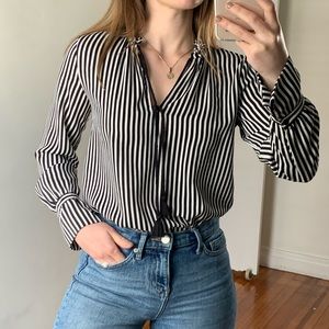Ann Taylor Stripped Blouse size XXS petite